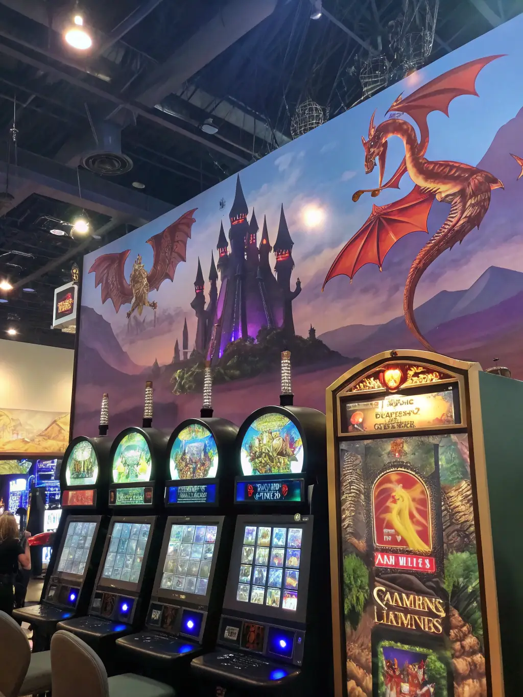 A visually stunning image of a fantasy-themed slot game, featuring mythical creatures such as dragons and unicorns. The reels are adorned with magical symbols, and the background depicts an enchanted forest with glowing flora.